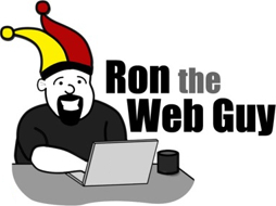Ron the Web Guy logo black and white